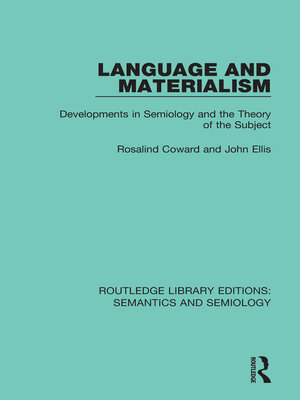 cover image of Language and Materialism